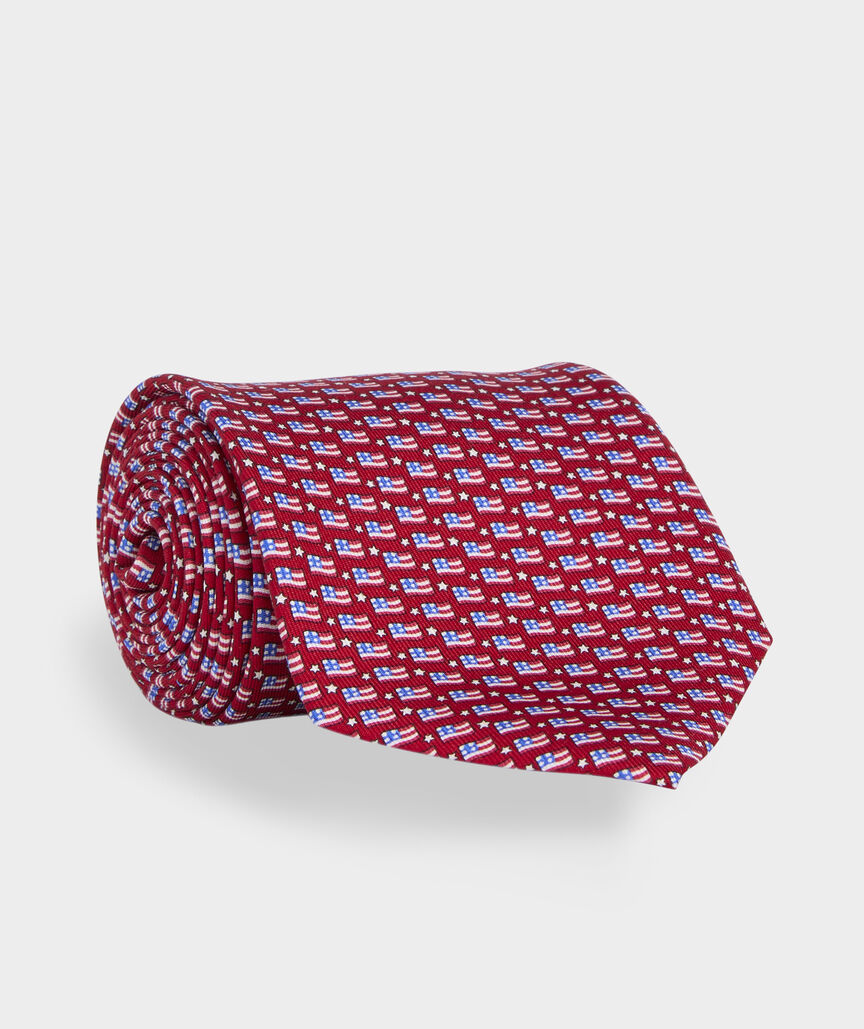 USA Micro Flag Silk Tie
