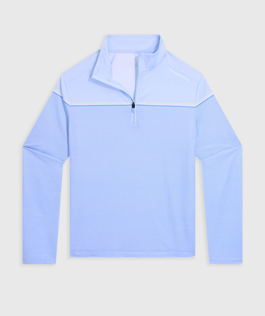 OUTLET Striped Performance Half-Zip