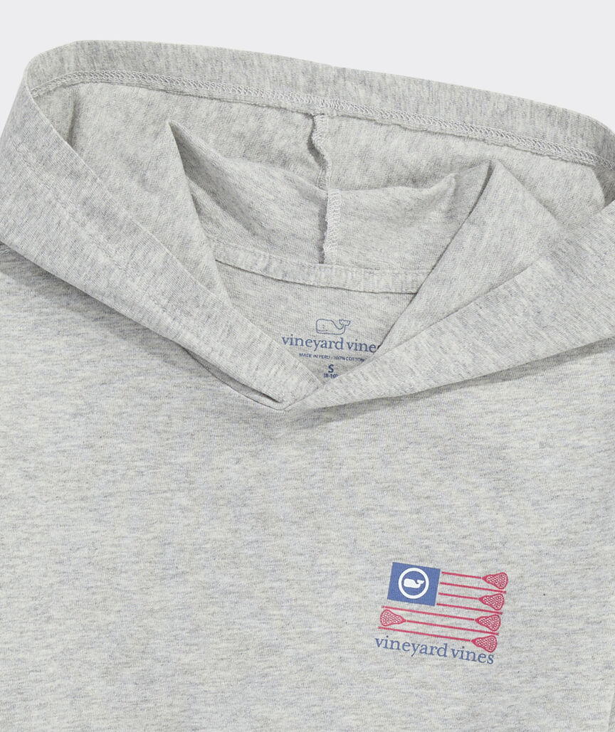 Boys' USA Lacrosse Flag Long-Sleeve Hoodie Tee