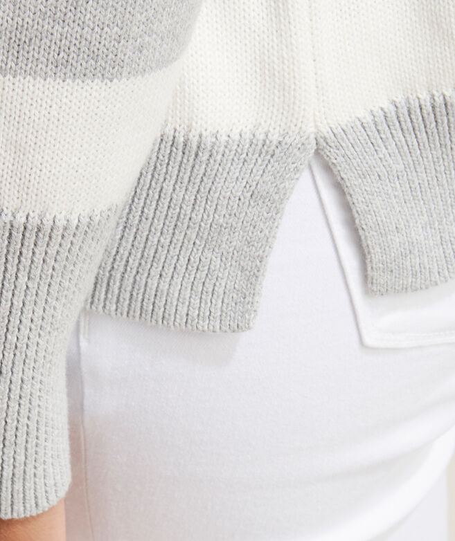 Open-Knit Crewneck Sweater