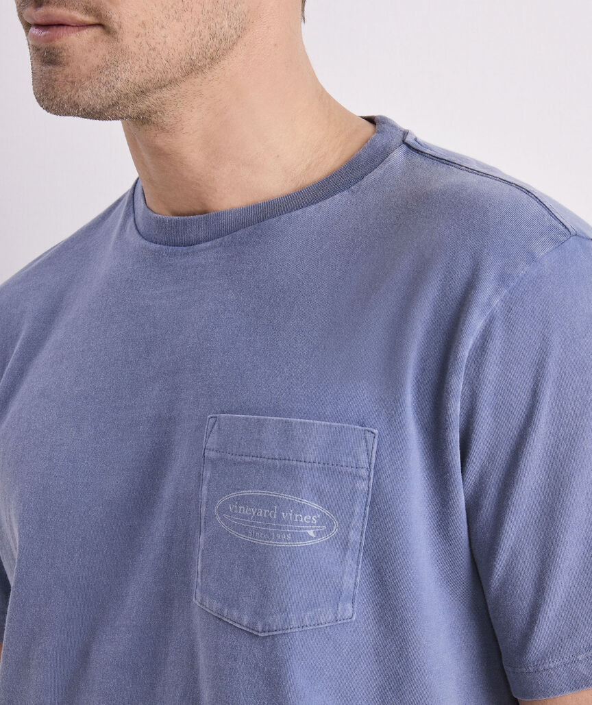 Drift Dye Outlined Surf Logo Short-Sleeve Pocket Tee