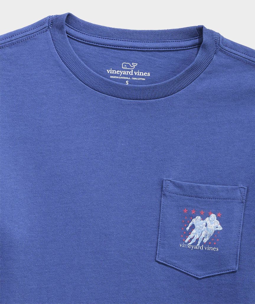 Boys' Football Player Long-Sleeve Pocket Tee