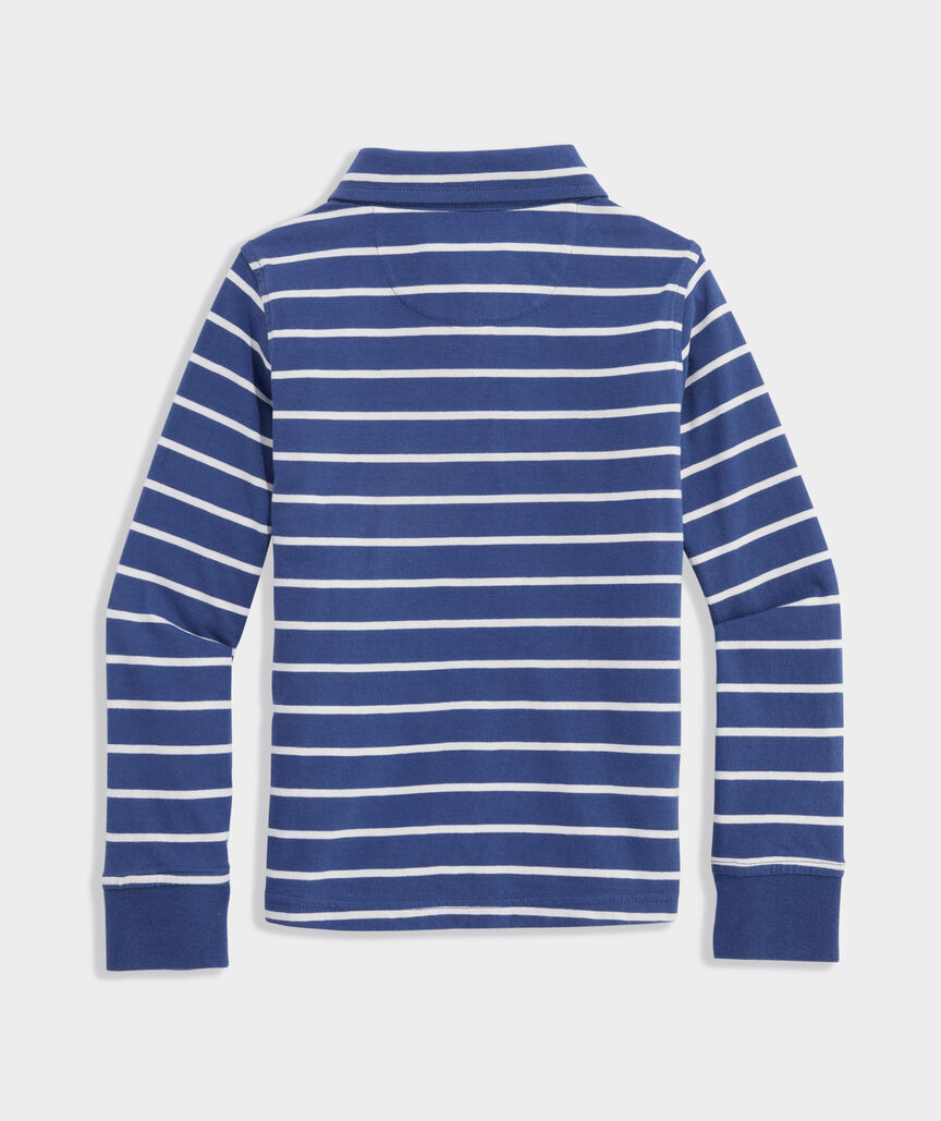 Boys' Striped Long-Sleeve Surf Polo