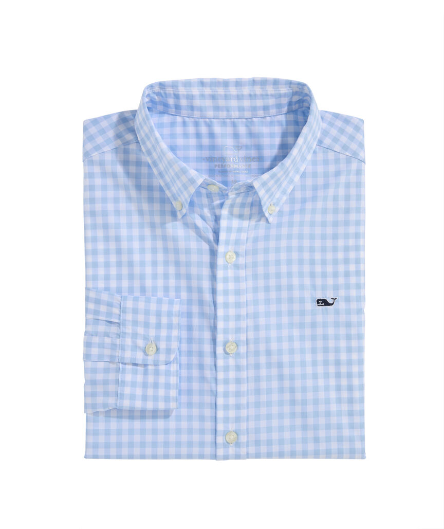 OUTLET Performance Nylon Gingham Shirt