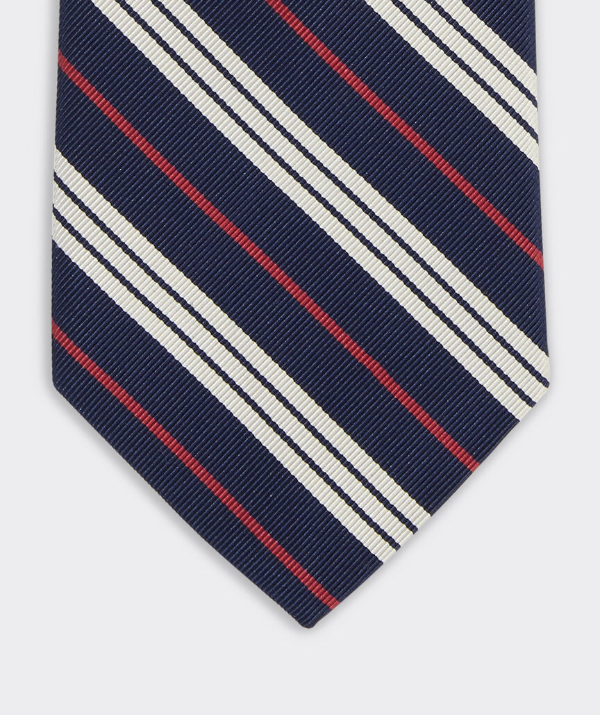 Candy Stripe Woven Kennedy Tie