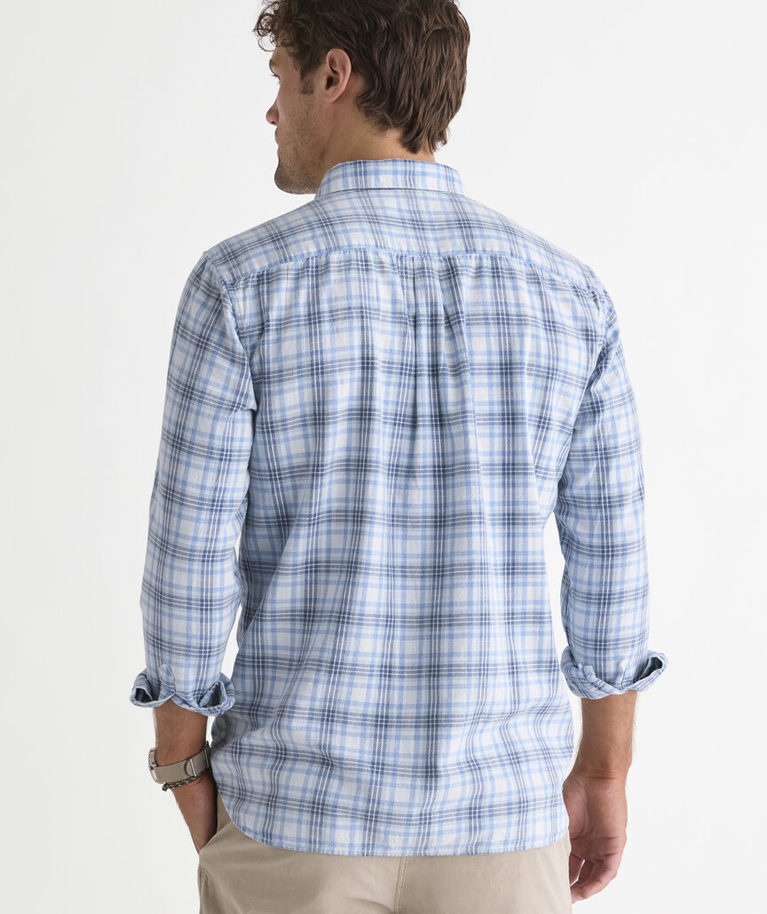 Sandstone Plaid Island Cotton Shirt