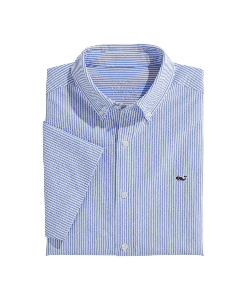 OUTLET Performance Seersucker Short-Sleeve Shirt