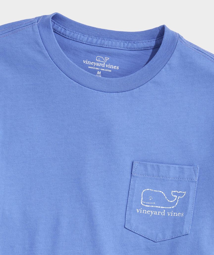 Boys' Two-Tone Vintage Whale Short-Sleeve Pocket Tee