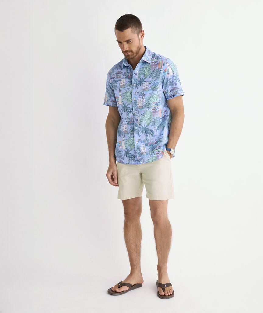 Keys To Escape Cotton Short-Sleeve Shirt