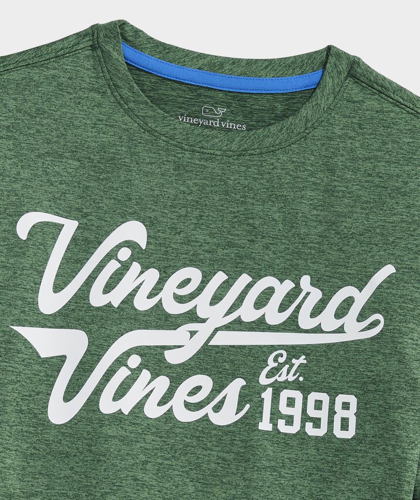 Boys' Vineyard Vines Football Long-Sleeve Harbor Performance Tee