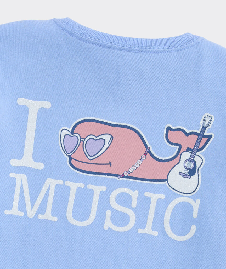 Girls' I Whale Music Long-Sleeve Pocket Tee