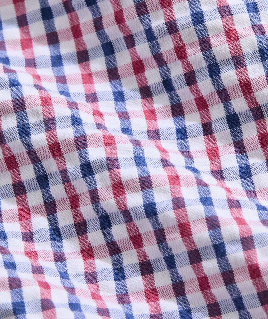 Seersucker Gingham Short-Sleeve Shirt