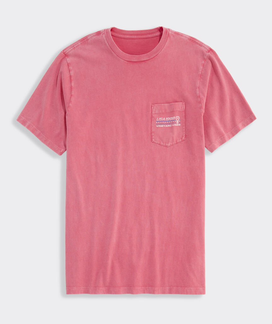 Drift Dye USA Lacrosse Short-Sleeve Pocket Tee