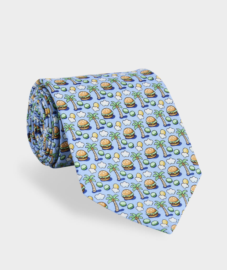 Paradise Burger Silk Tie