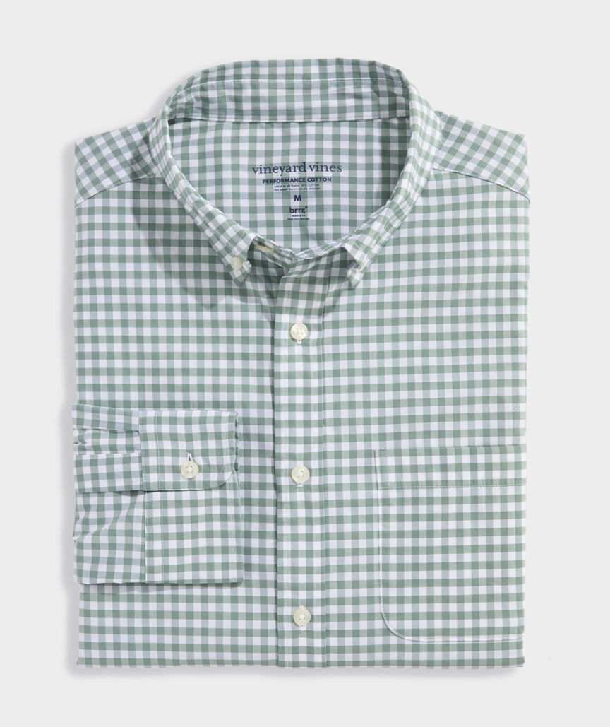 Performance Cotton Skysail Gingham Shirt