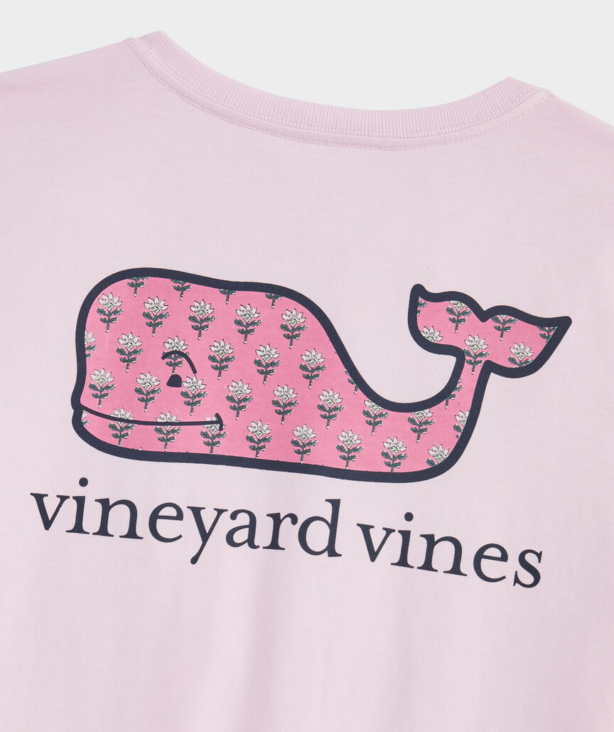 Girls' Ethel Block Print Whale Fill Short-Sleeve Pocket Tee