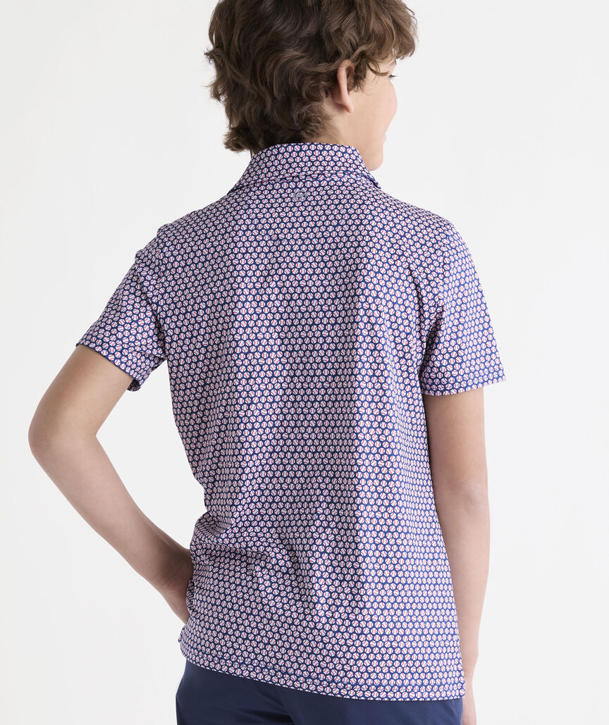Boys' Performance Printed Sankaty Polo