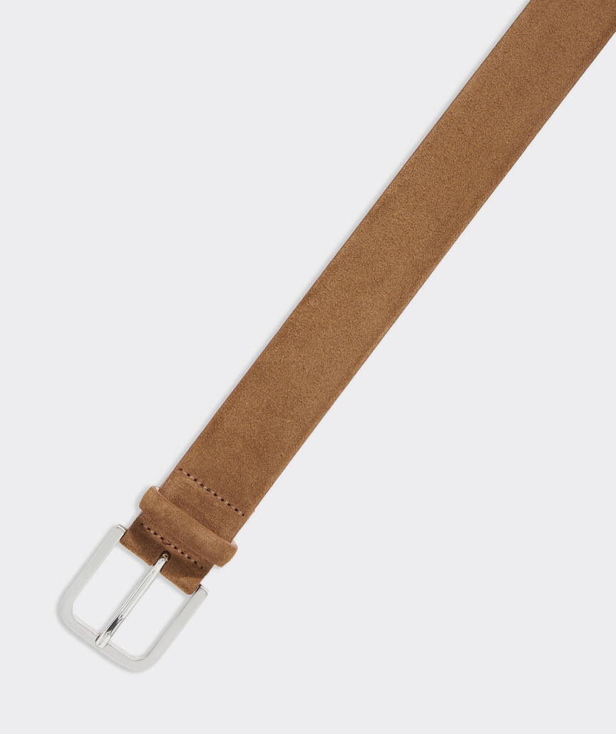 Leather suede vintage belt black main image 0