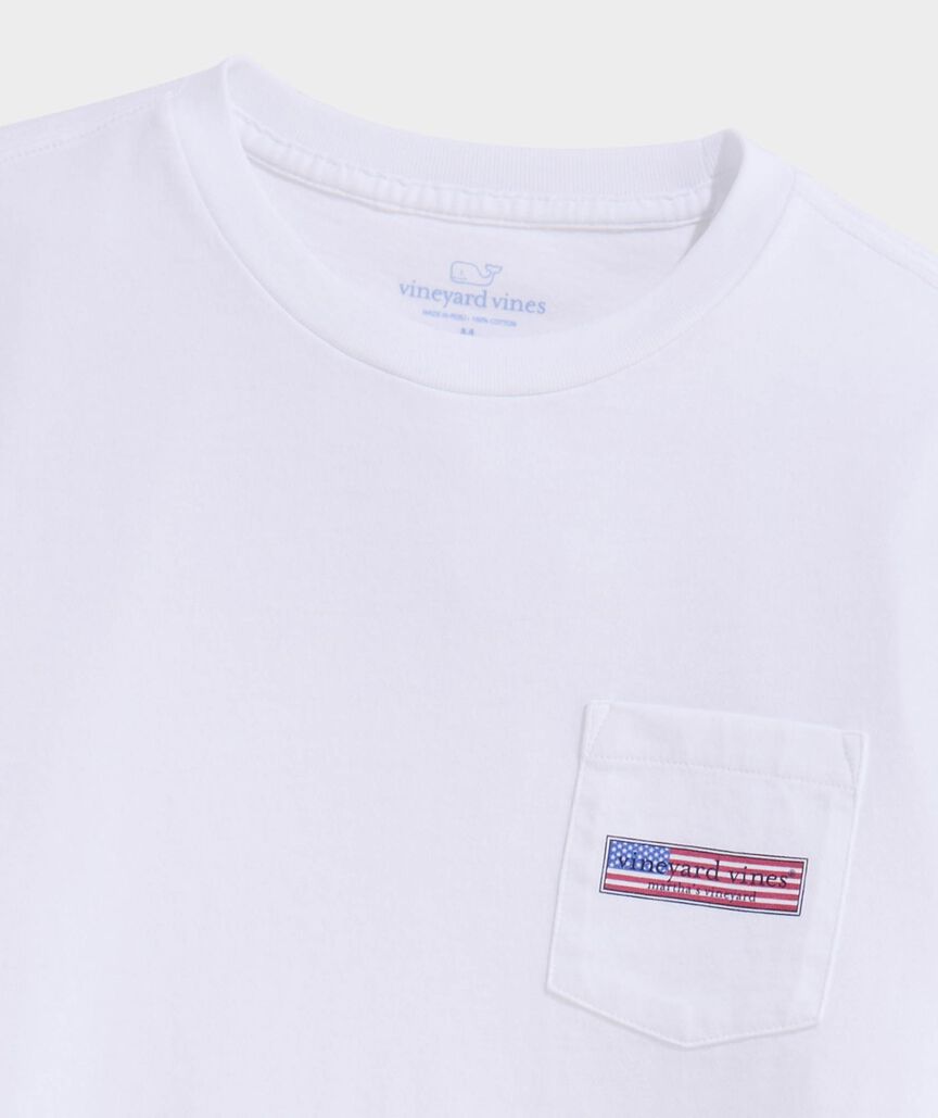 Boys' Classic USA Logo Box Short-Sleeve Pocket Tee