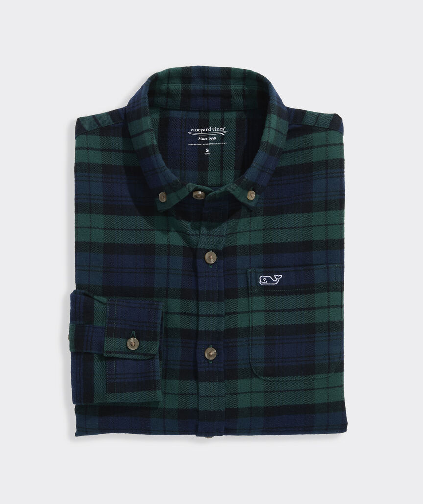 Boys' Frostpine Plaid Vineyard Flannel Shirt