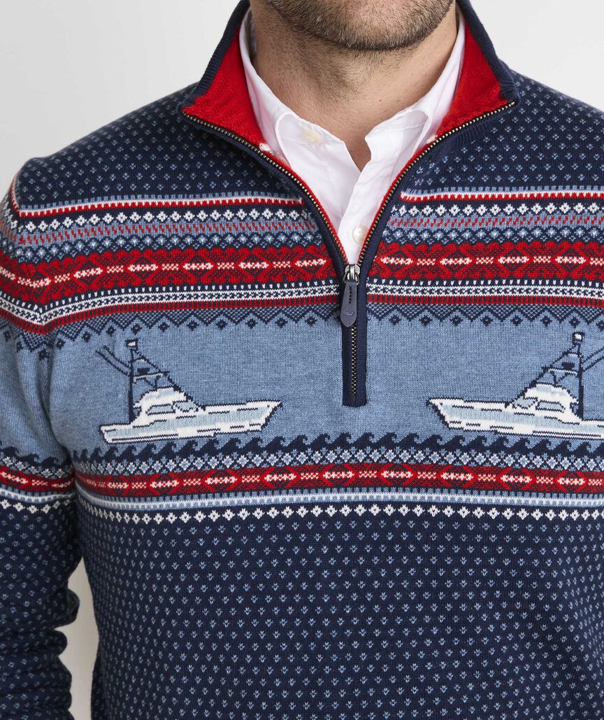 Fishing Fair Isle Quarter-Zip