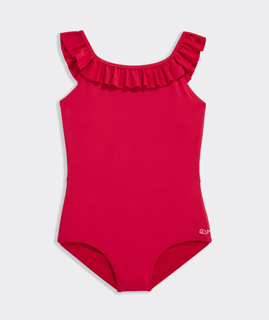Girls' Scoop Ruffle One-Piece