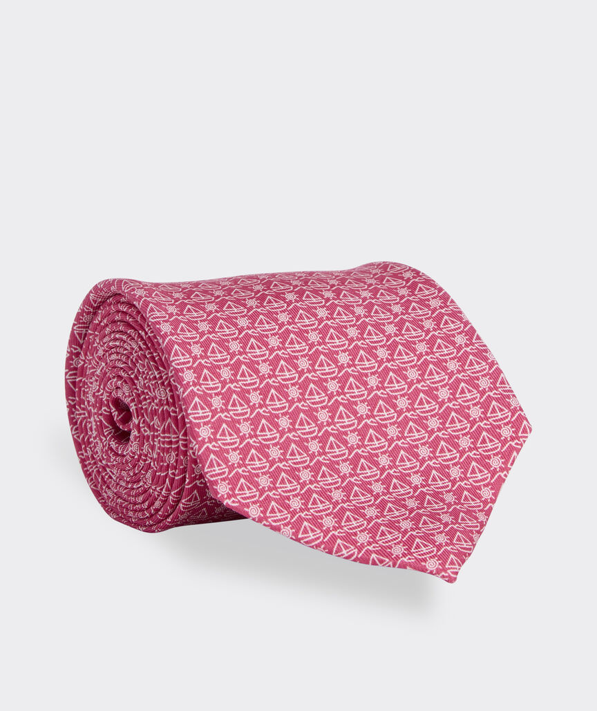 Simple Sailboat Silk Tie