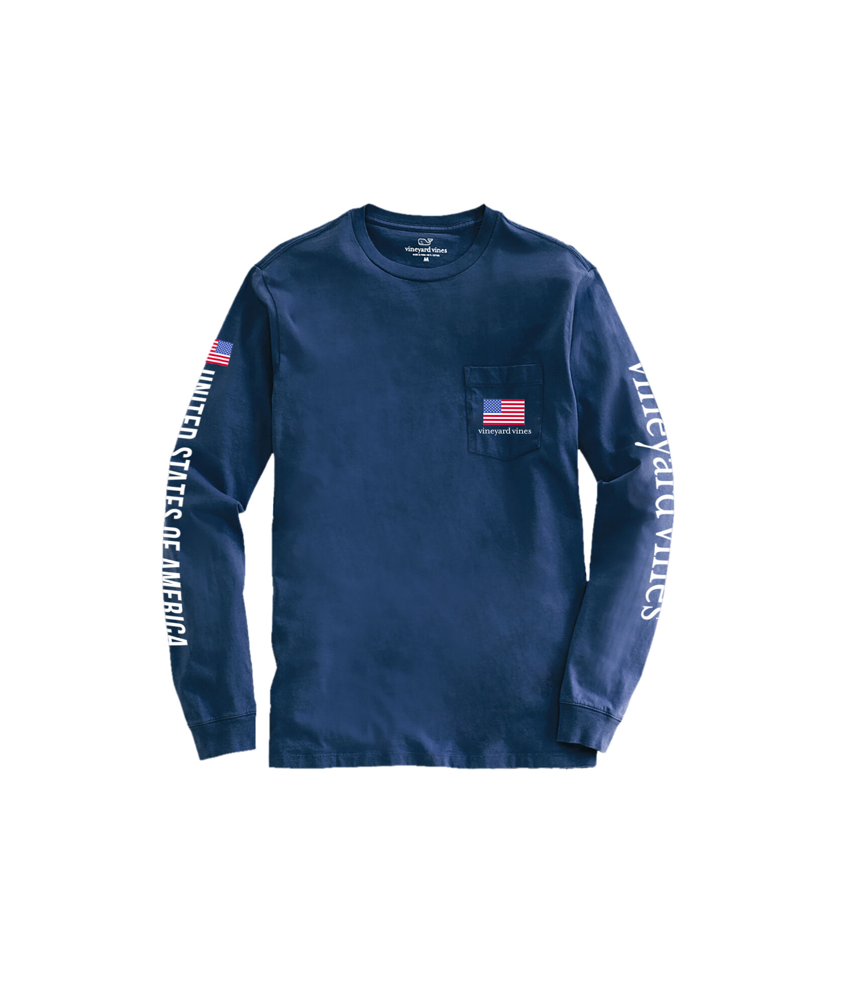 OUTLET Boys' USA Space Whale Long-Sleeve Pocket Tee