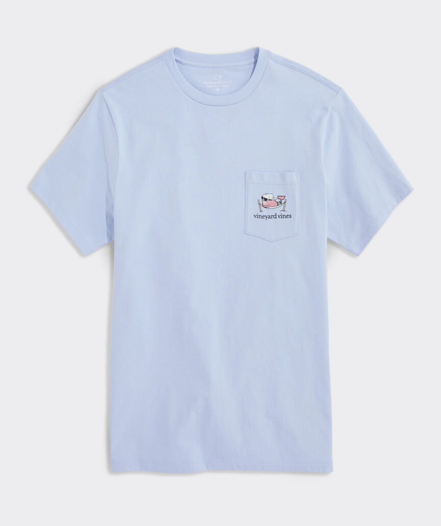 Spring Break Hammock Whale Short-Sleeve Pocket Tee