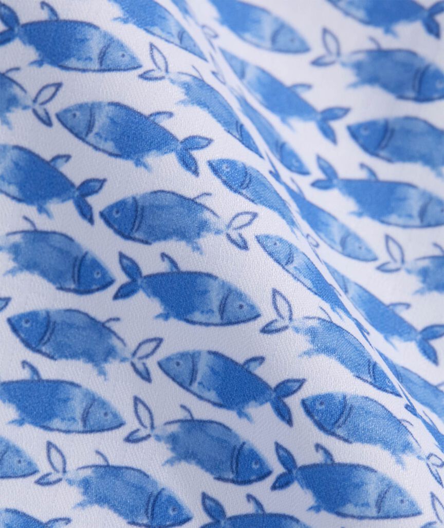 Micro Fish Short-Sleeve Performance Ripstop Shirt