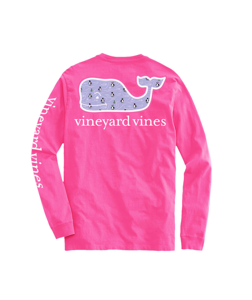 OUTLET Women's Penguin & Whales Whale Long-Sleeve Pocket Tee