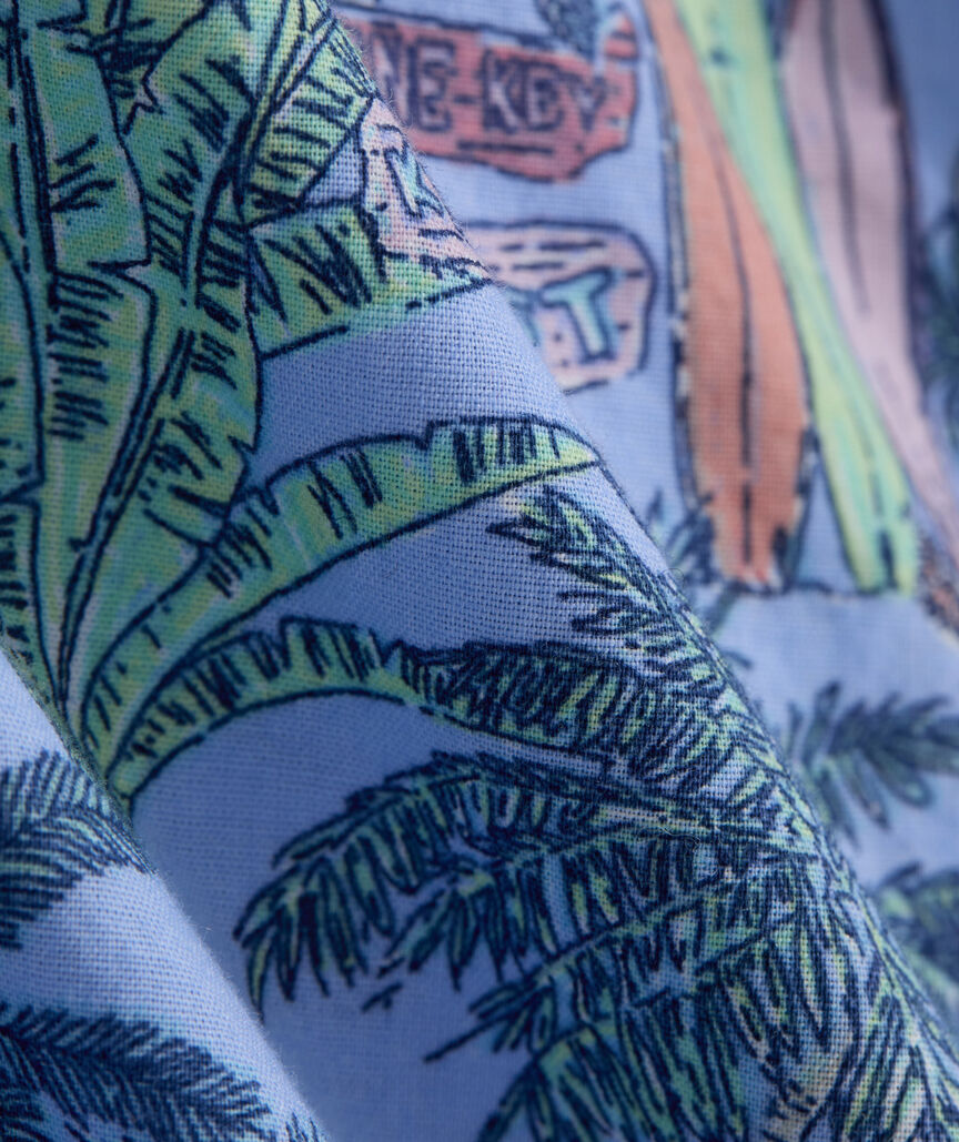 Boys' Printed Cotton Short-Sleeve Shirt