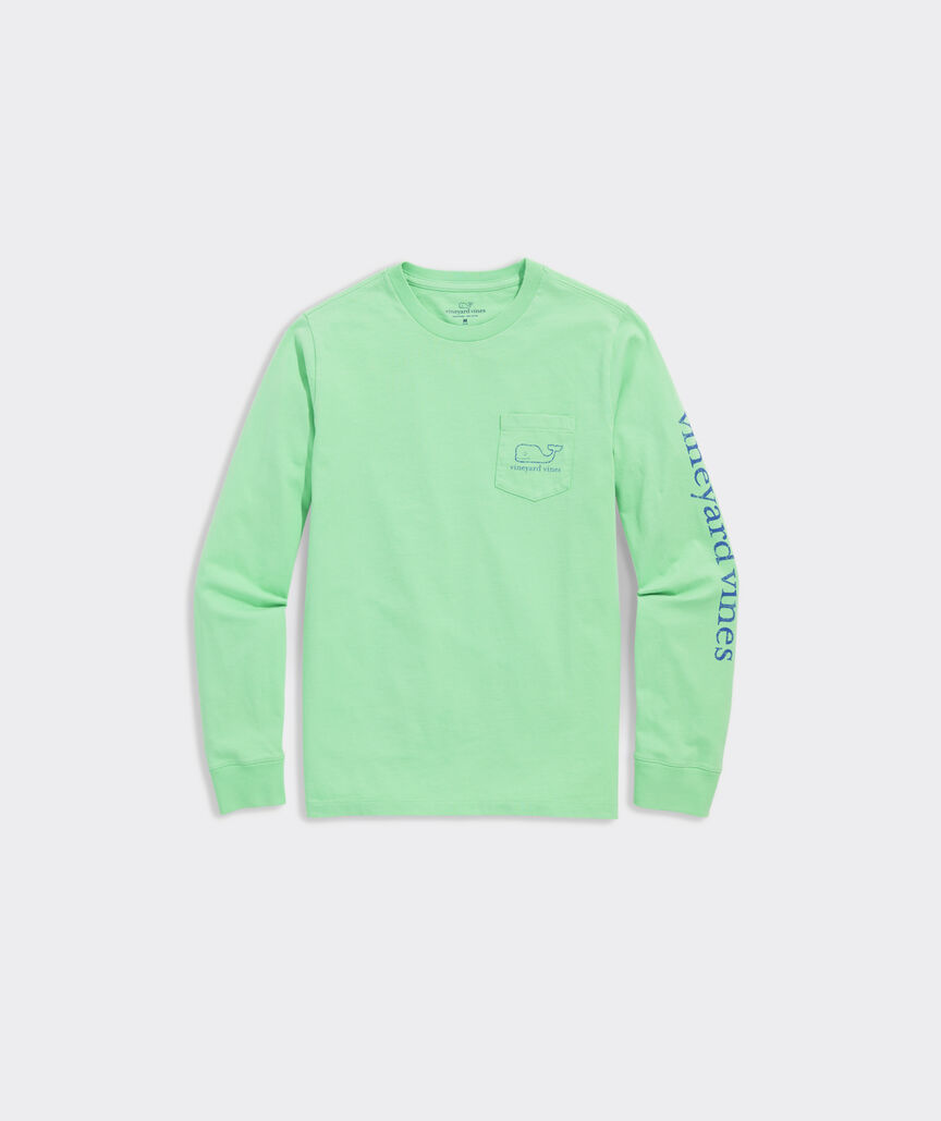 Boys' Long-Sleeve Vintage Whale Pocket Tee