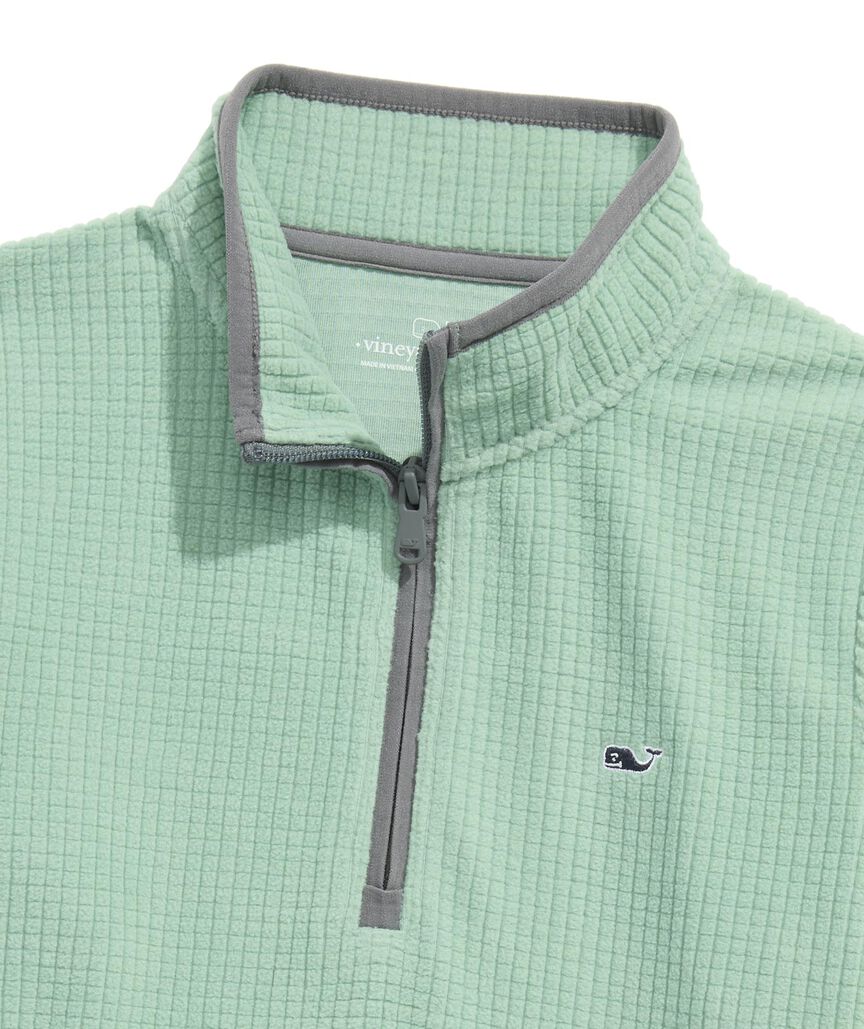 OUTLET Boys' Grid Fleece Quarter-Zip