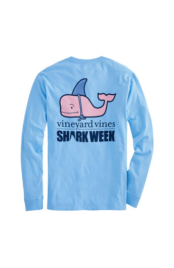 Long-Sleeve Shark Week Hammerhead Decoy Pocket T-Shirt