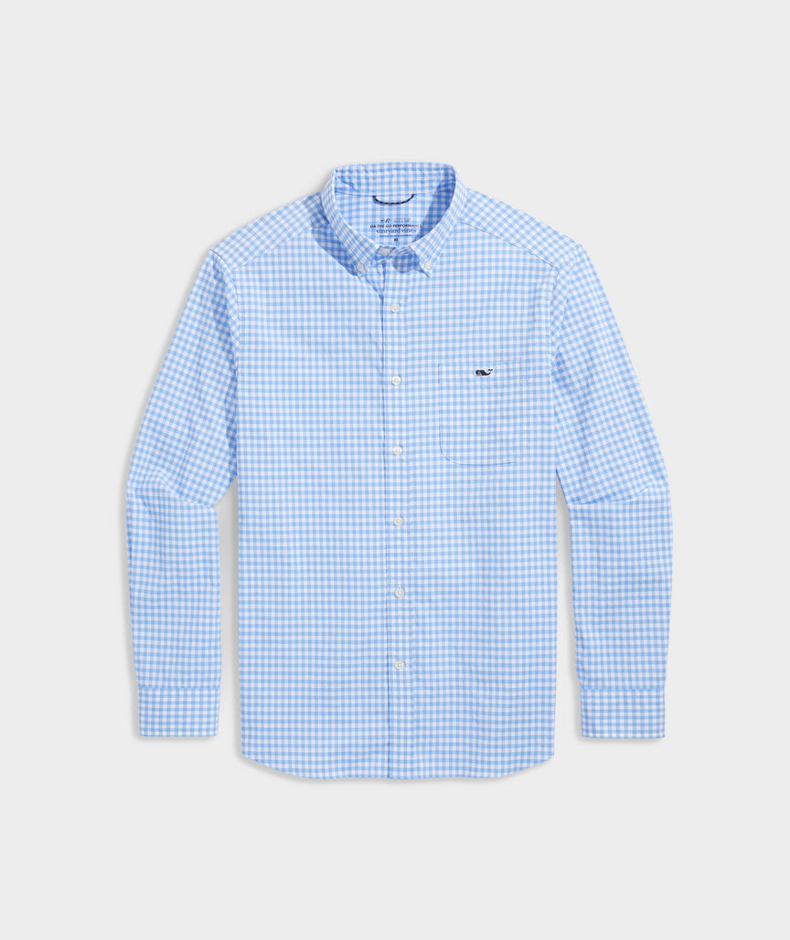 On-The-Go Nylon Gingham Shirt