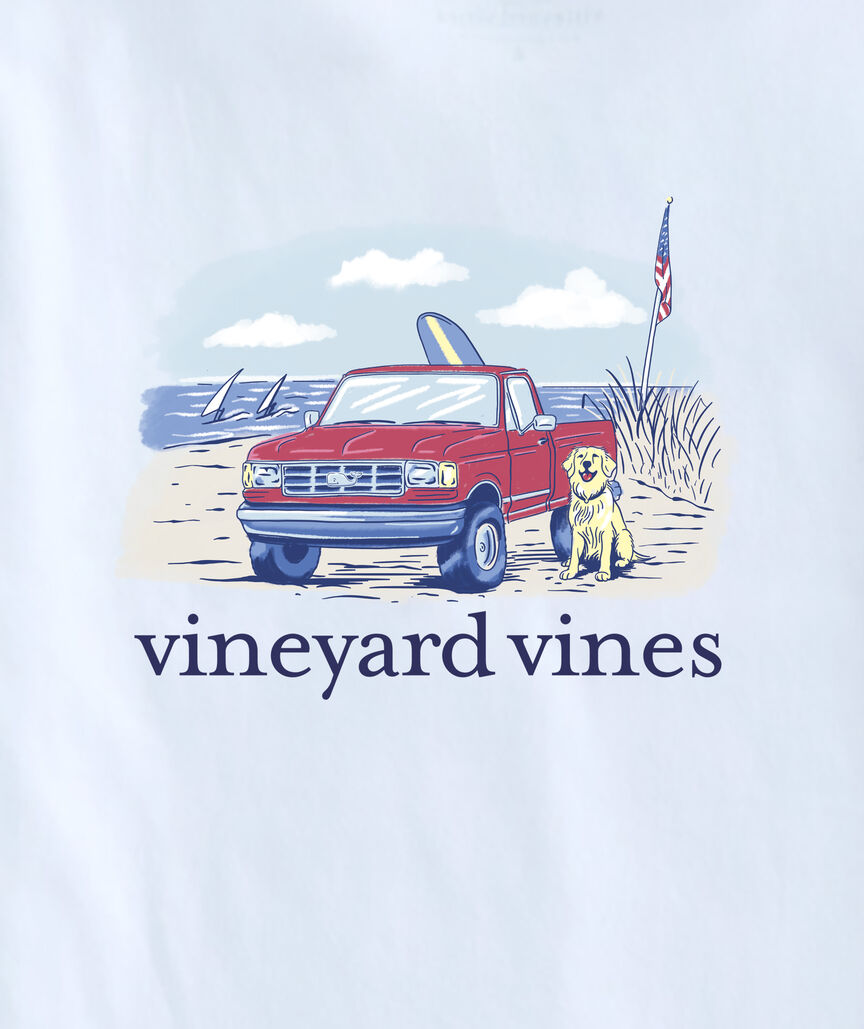 OUTLET Boys' Truck On The Beach Short-Sleeve Pocket Tee