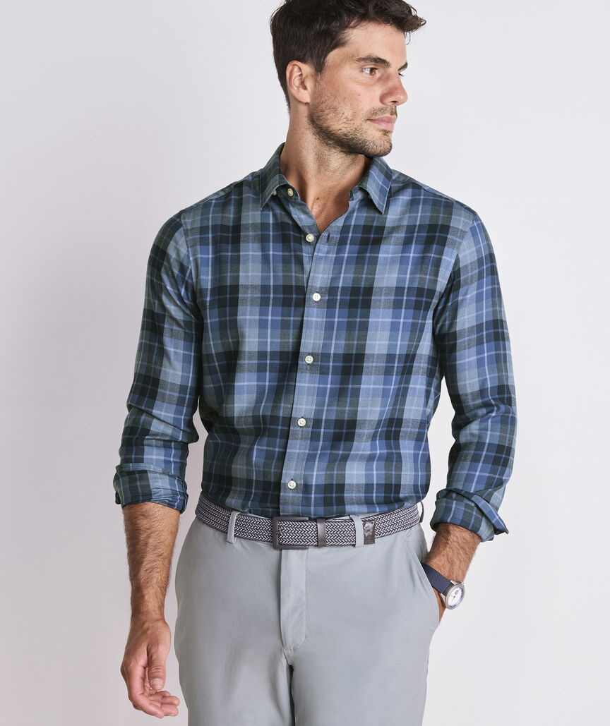 Performance Brushed Tech Twill Brant Point Plaid Shirt