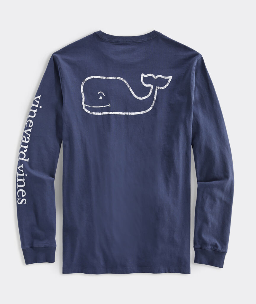 Vintage Whale Long-Sleeve Pocket Tee