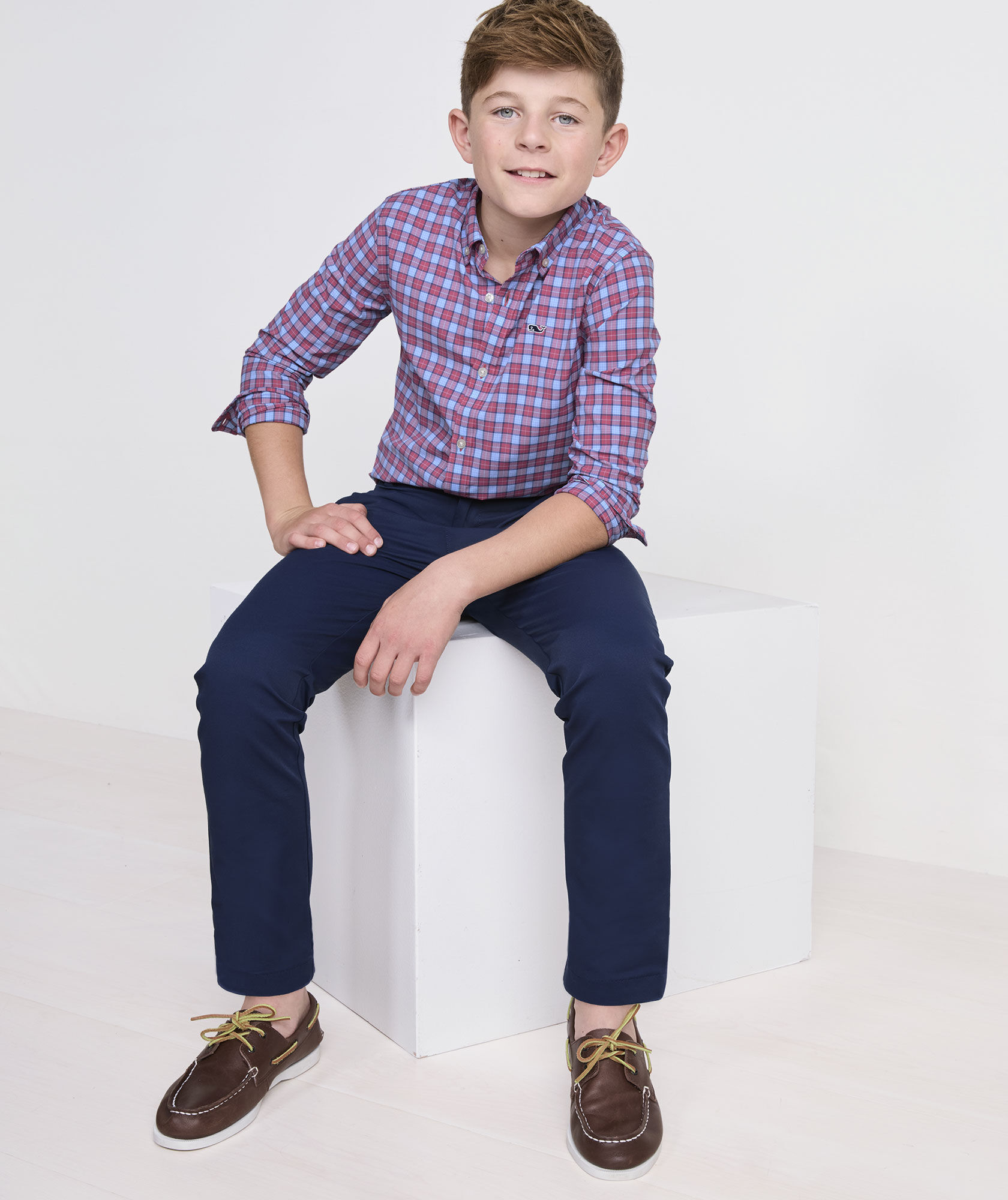 Boys' Performance Duval Check Featherweight Shirt