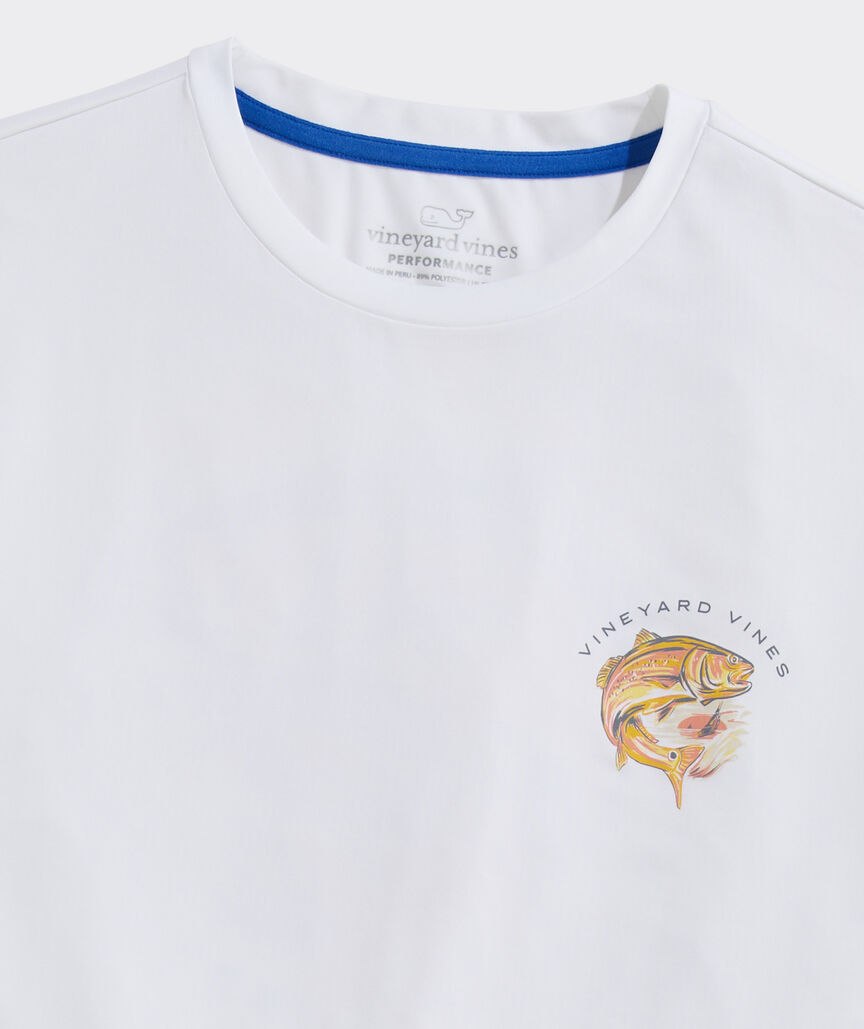 Performance Painted Fish Short-Sleeve Harbor Tee
