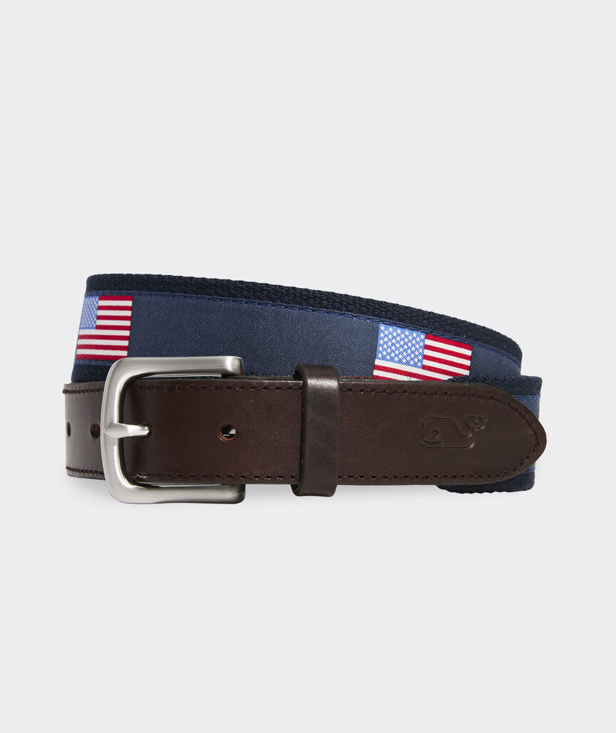 American Flags Canvas Club Belt