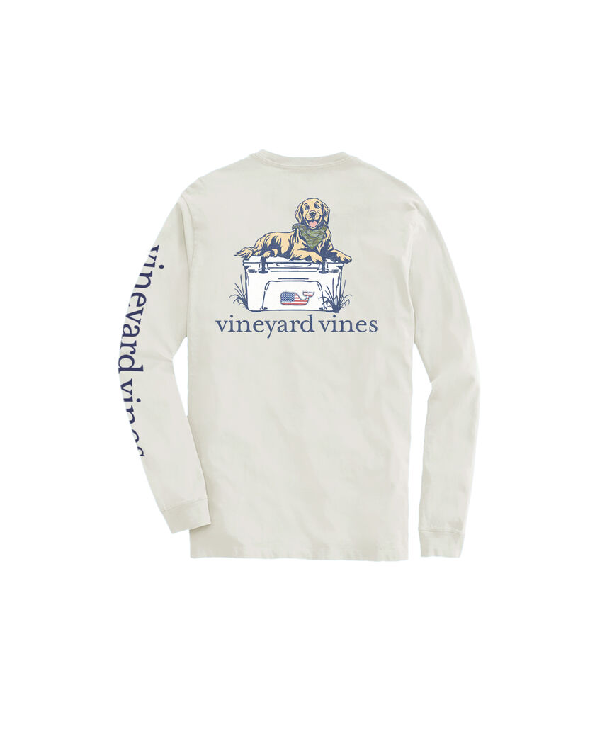OUTLET Boys' Camo Cooler Dog Long-Sleeve Pocket Tee