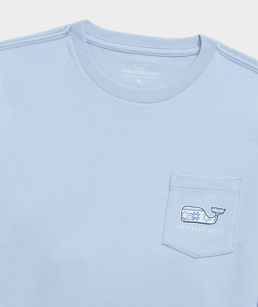 Boys' Hanukkah Whale Long-Sleeve Pocket Tee