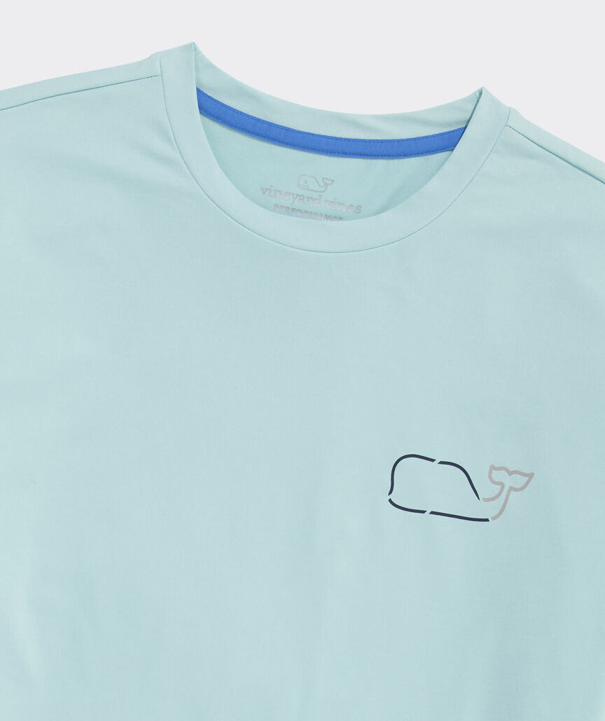 Performance On-The-Go Whale Outline Long-Sleeve Harbor Tee