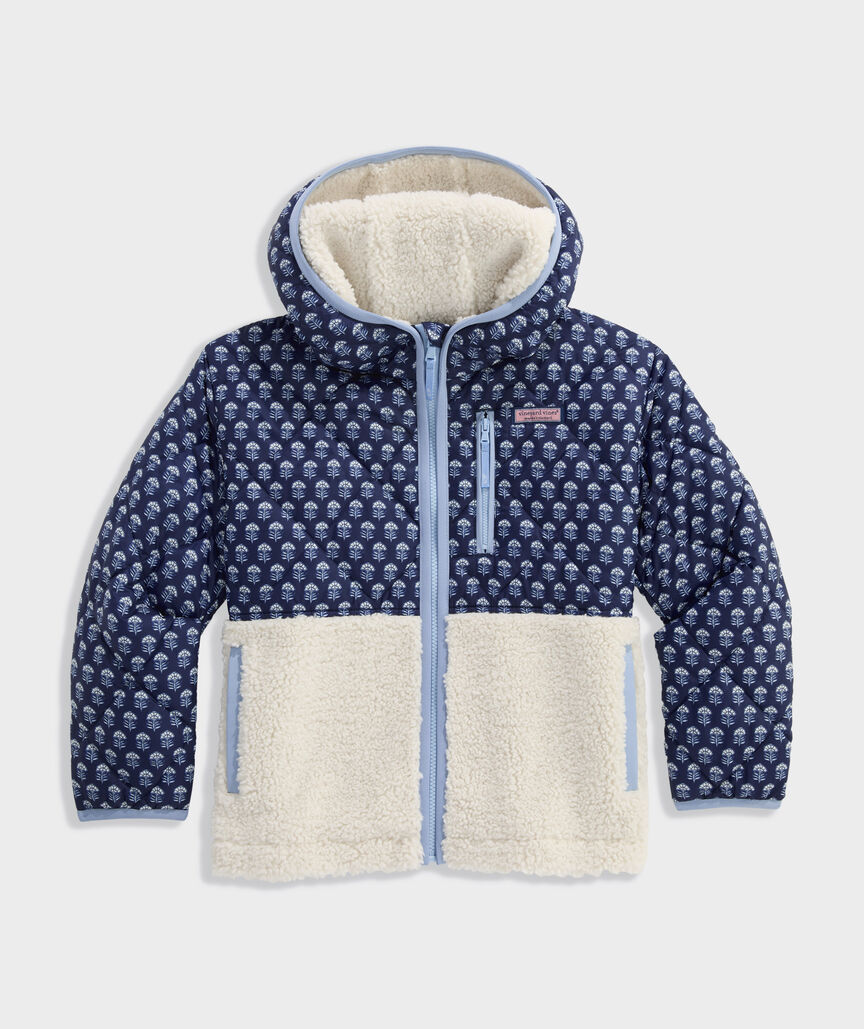 Girls' Quilted Fleece Puffer Jacket