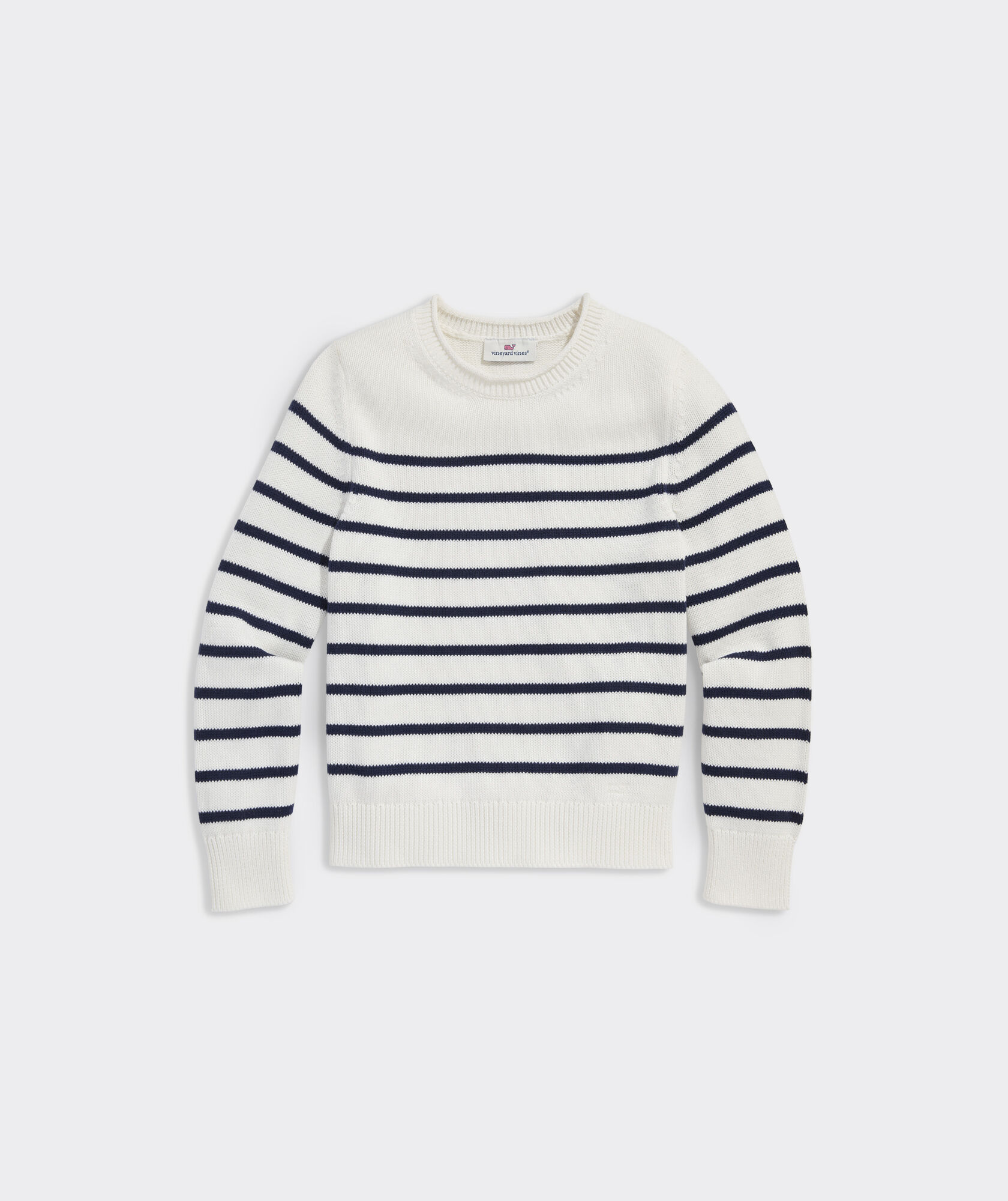 Girls’ Breton Stripe Rollneck Sweater