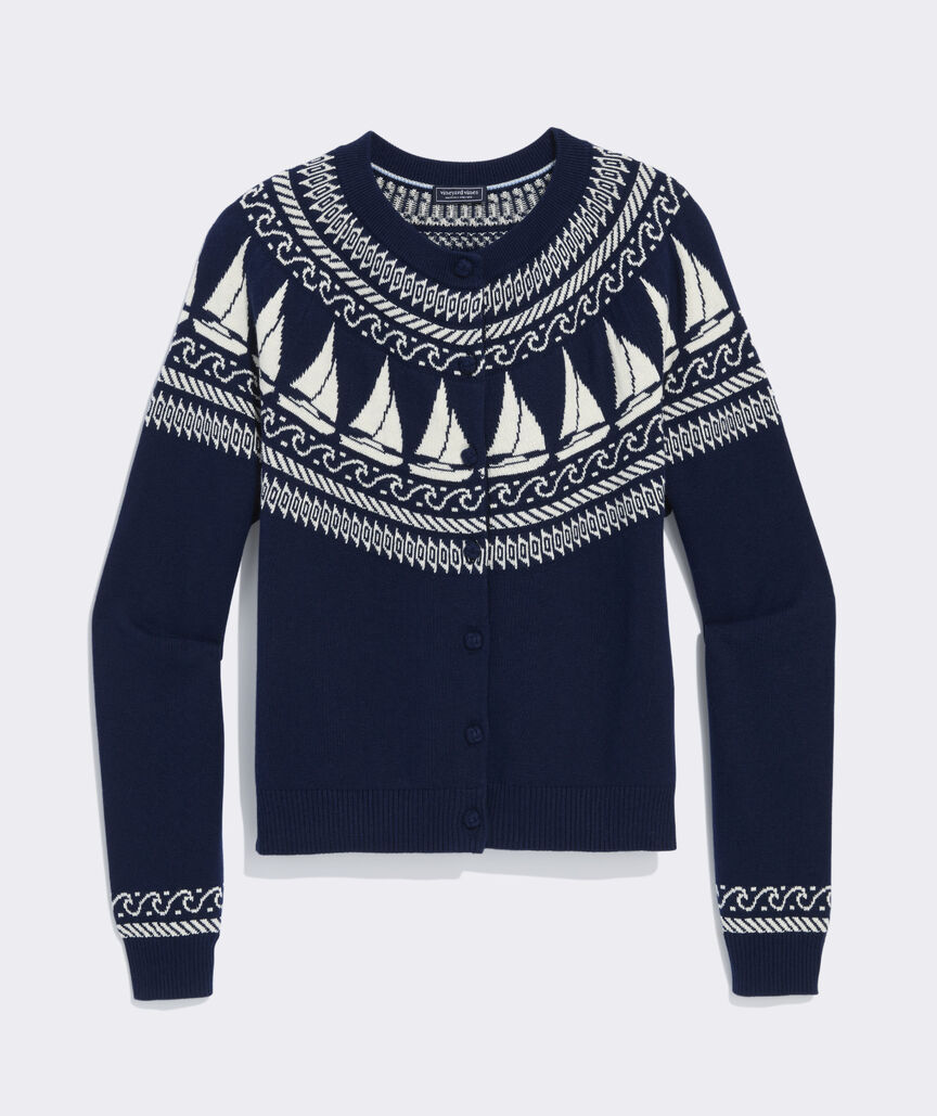 Sailboat Knot Button Cardigan