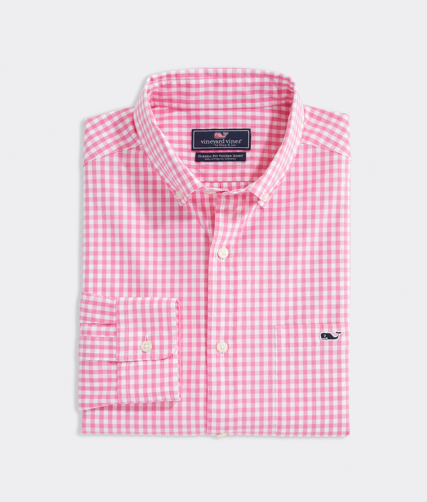 Big & Tall Gingham Shirt in Stretch Cotton