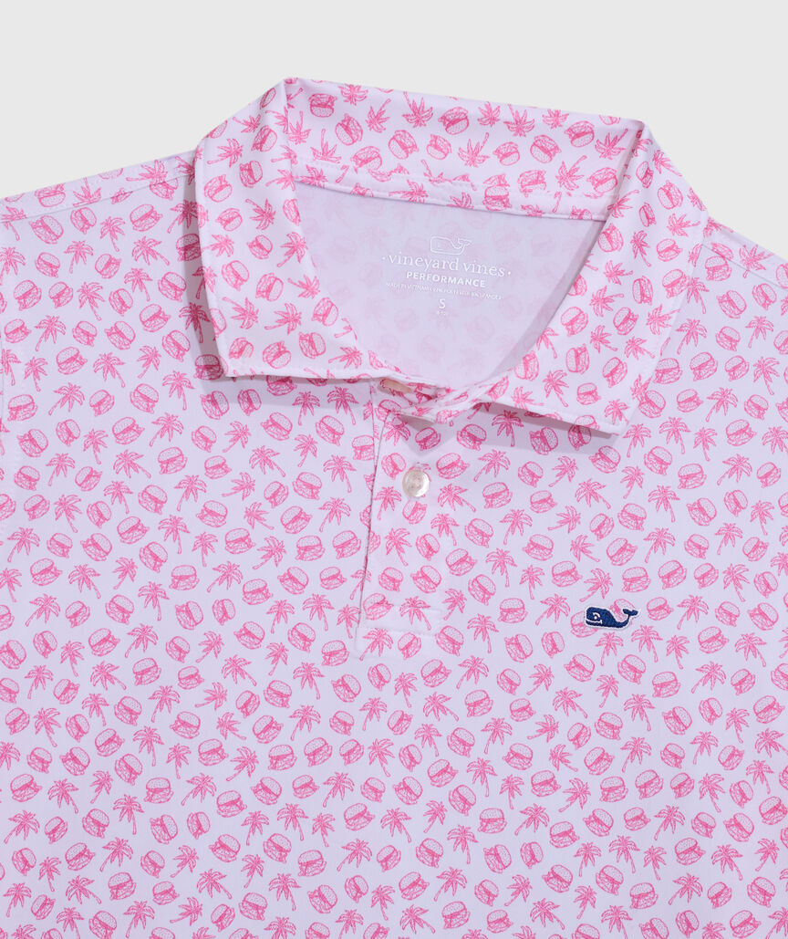 OUTLET Boys' Sliders In Paradise Performance Polo